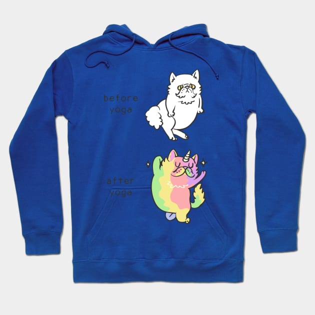 Persian Cat After Yoga Hoodie by huebucket